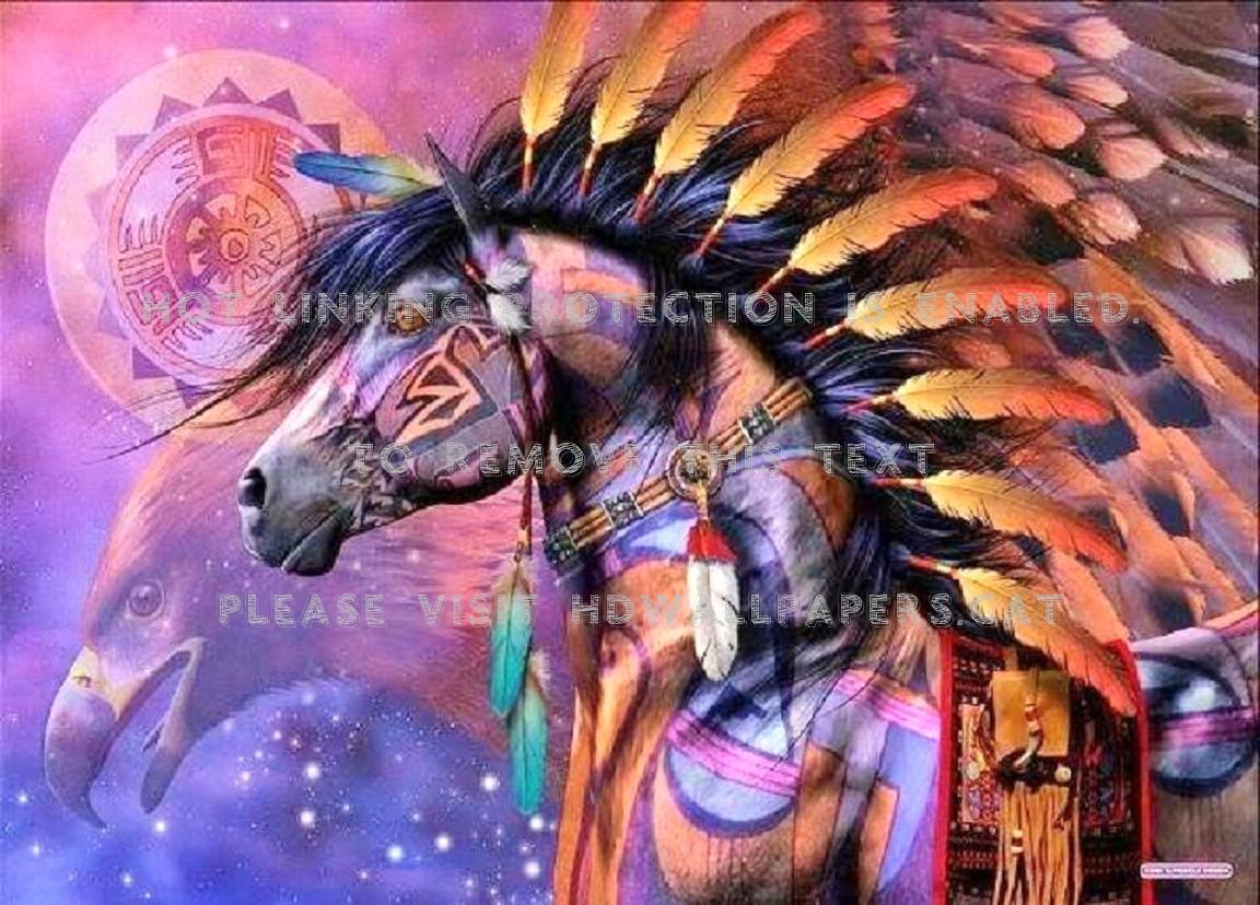 American Indian Art Fantasy Colorful Eagle Sacred Native
