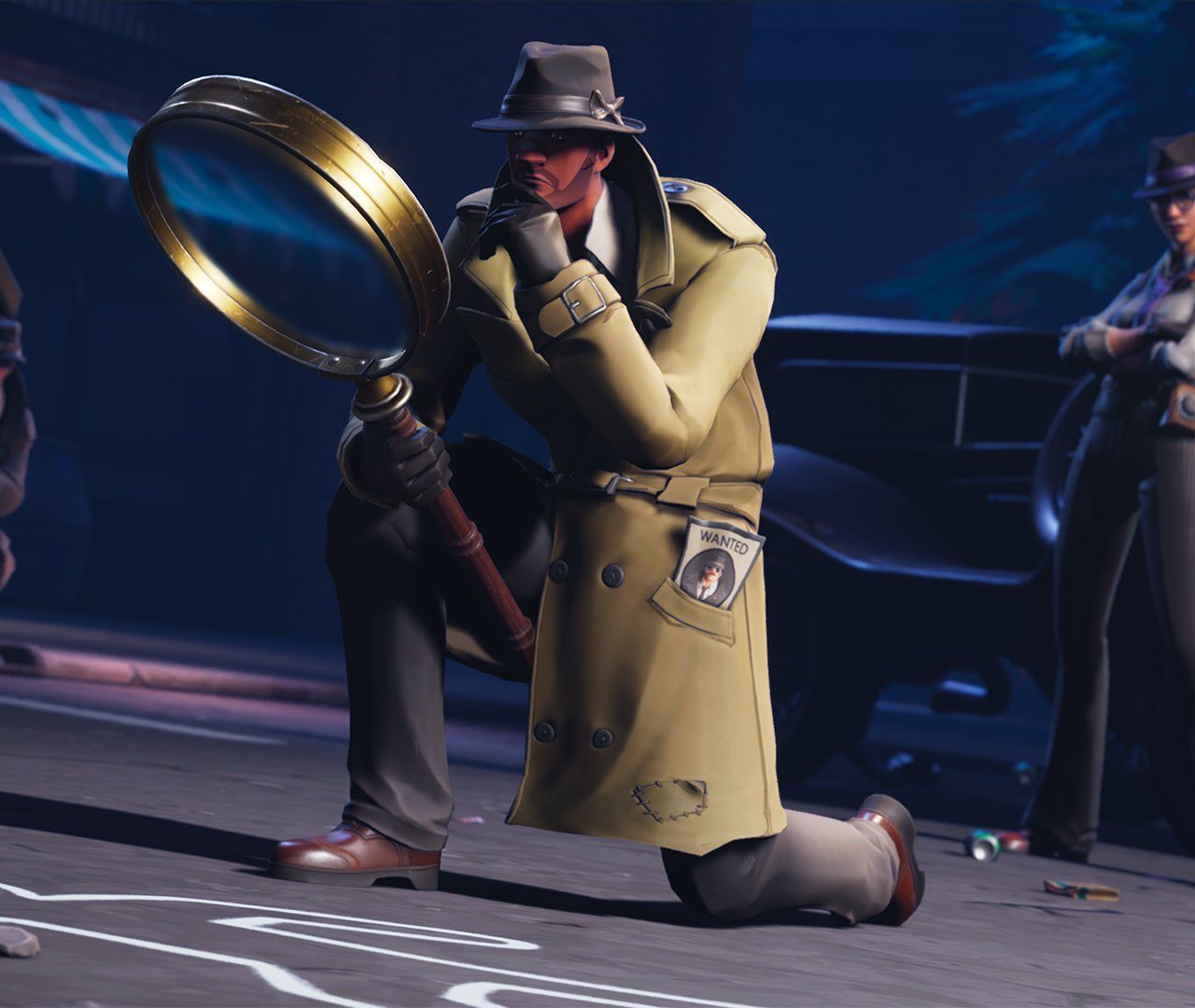 High Definition Wallpaper Of Sleuth From Fortnite Paperpull