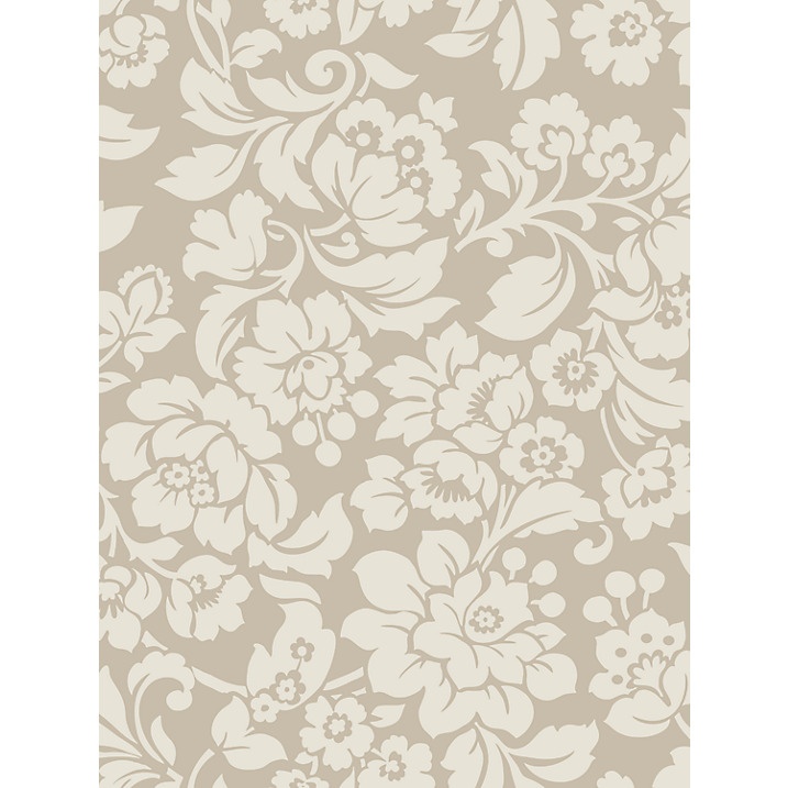 From John Lewis Damask Putty Wallpaper Feature Bedroom Pinter