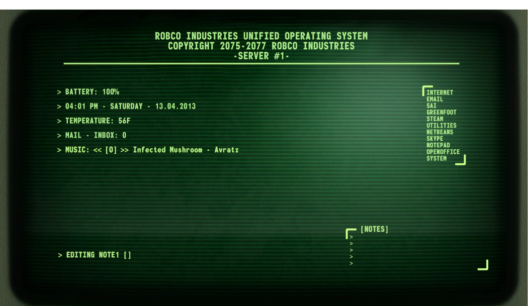 Rainmeter Skins Fallout Terminal Skin By Theoneandonly