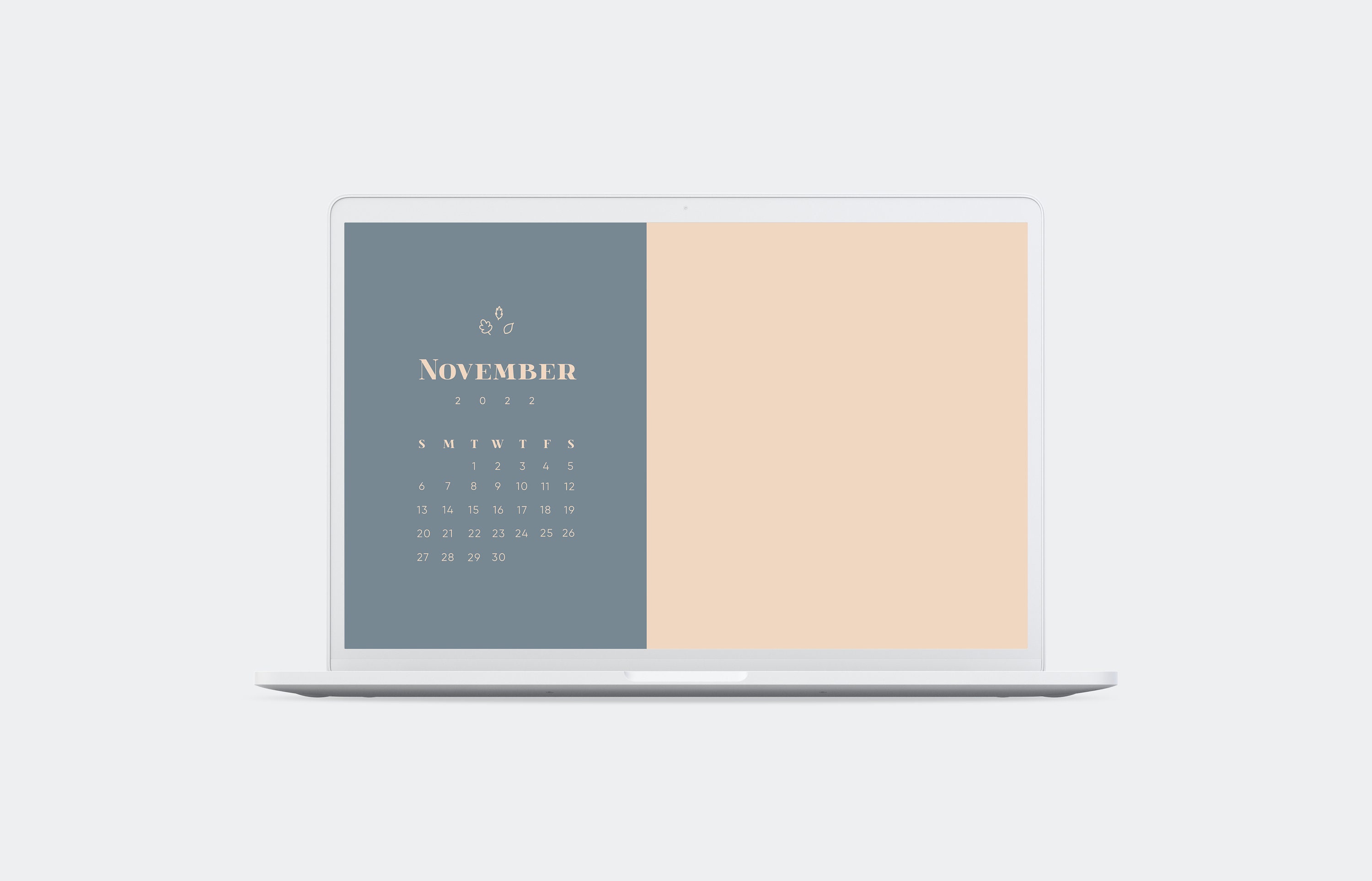 November 2022 Desktop Calendar Wallpaper Minimal Aesthetic