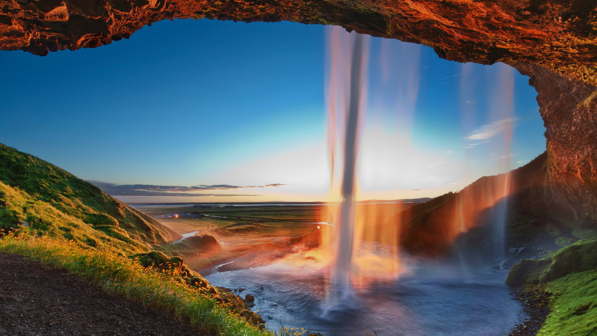 Beautiful Waterfall In Iceland Wallpaper And Image
