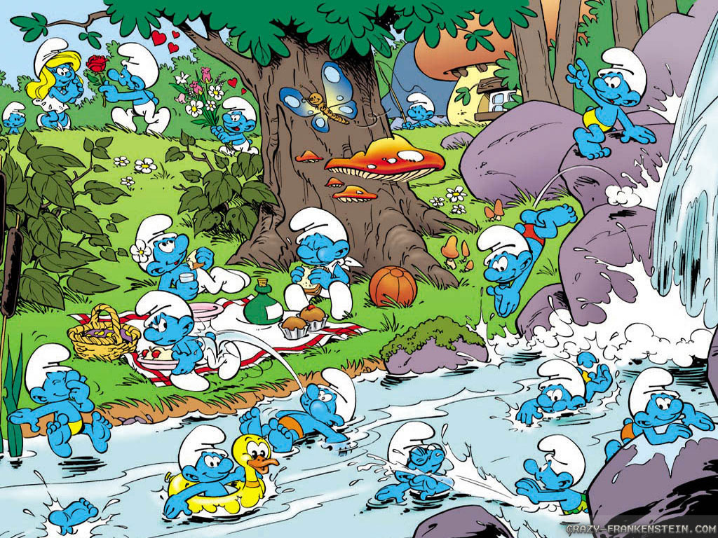 The Smurfs Wallpaper Drawn Heroes
