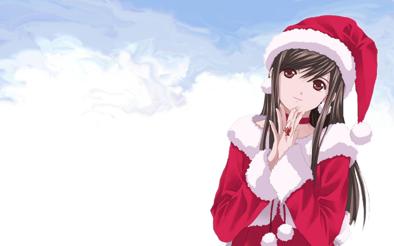  download Cute Anime Girl Christmas Wallpapers HD [1280x800 1280x800