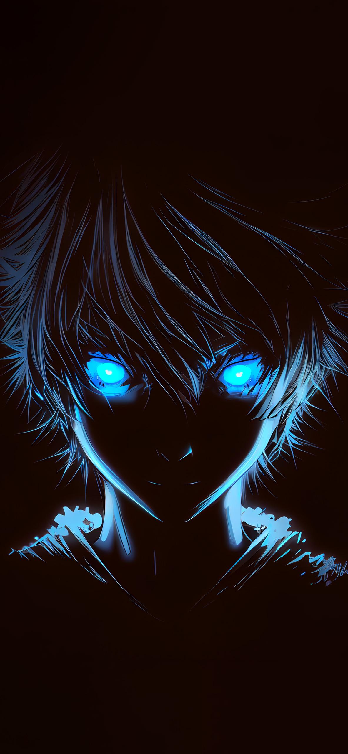 Boy with Blue Glowing Eyes Anime Wallpaper Anime Wallpaper 4k