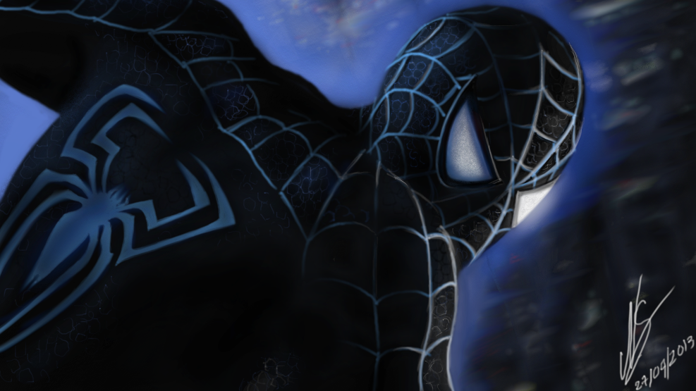 47+] Black Suit Spiderman Wallpaper - WallpaperSafari
