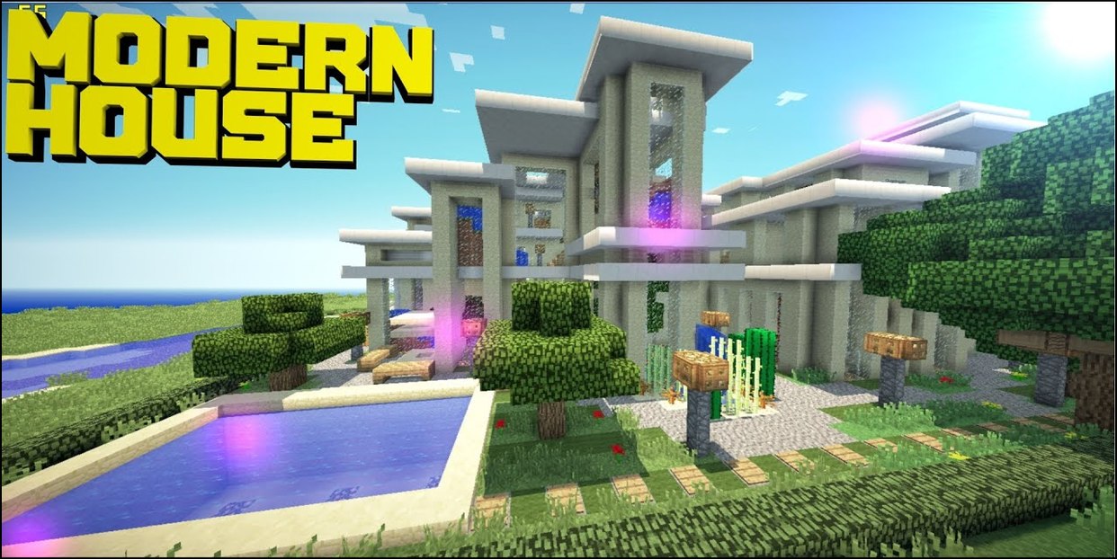 Modern House For Minecraft Pe Design Garden