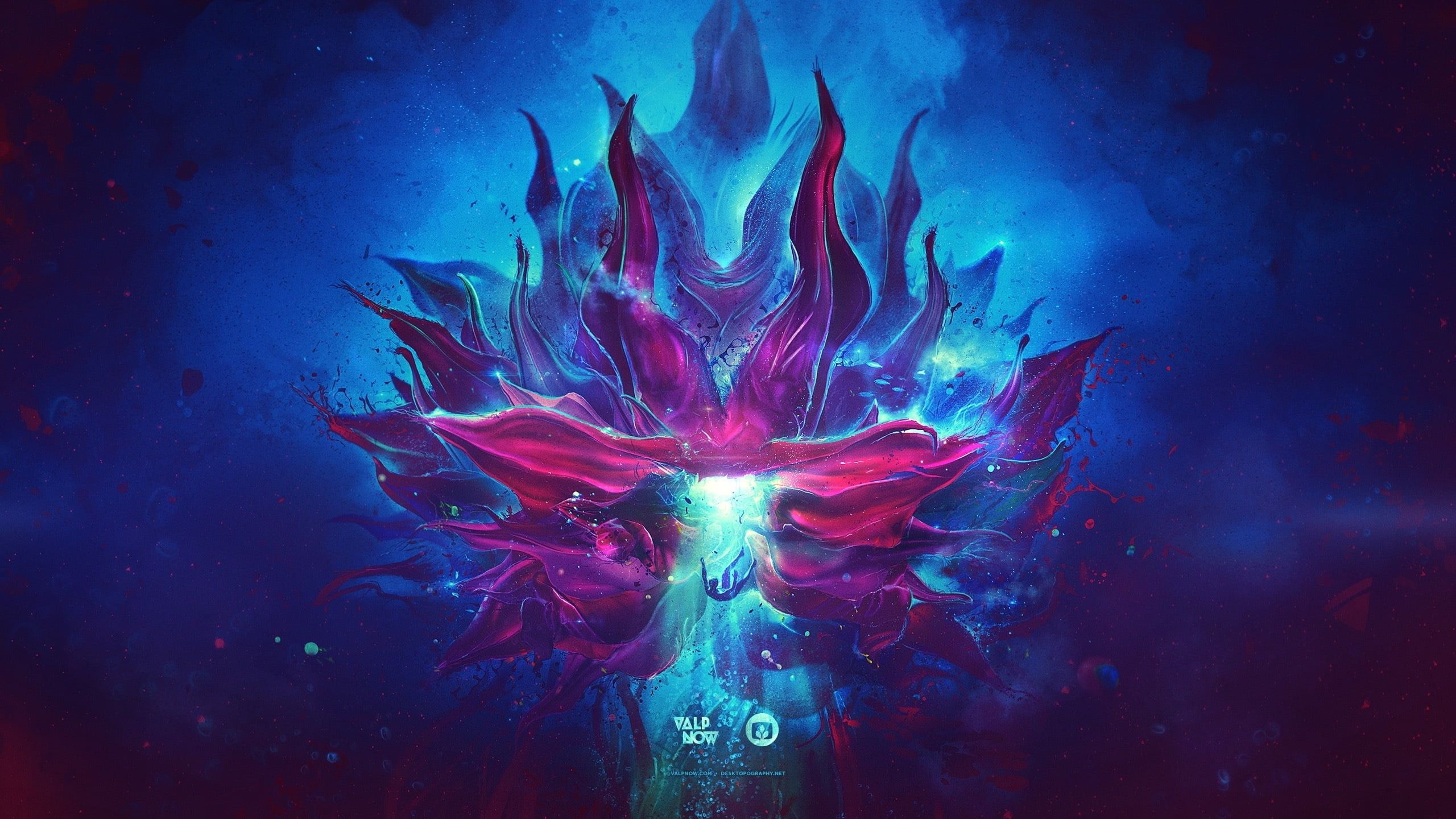 Blue Flames Wallpaper On