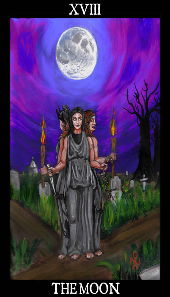 The Moon Esoteric And Occult Luciferian Tarot Cards Wallpaper Image