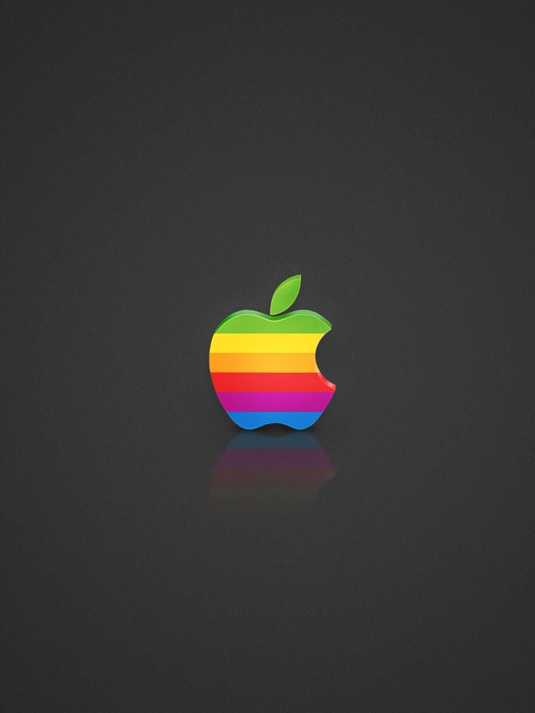 Colored Apple Logo For iPad Mini Retina HD Wallpaper