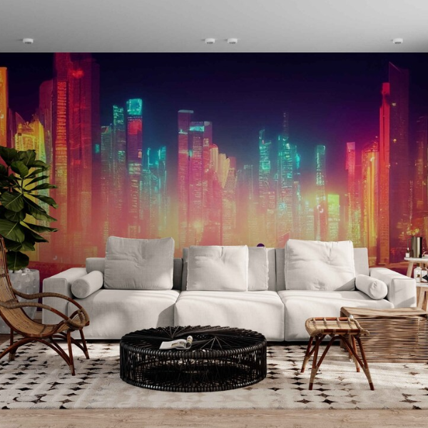 Night City Wallpaper Cyberpunk Mural