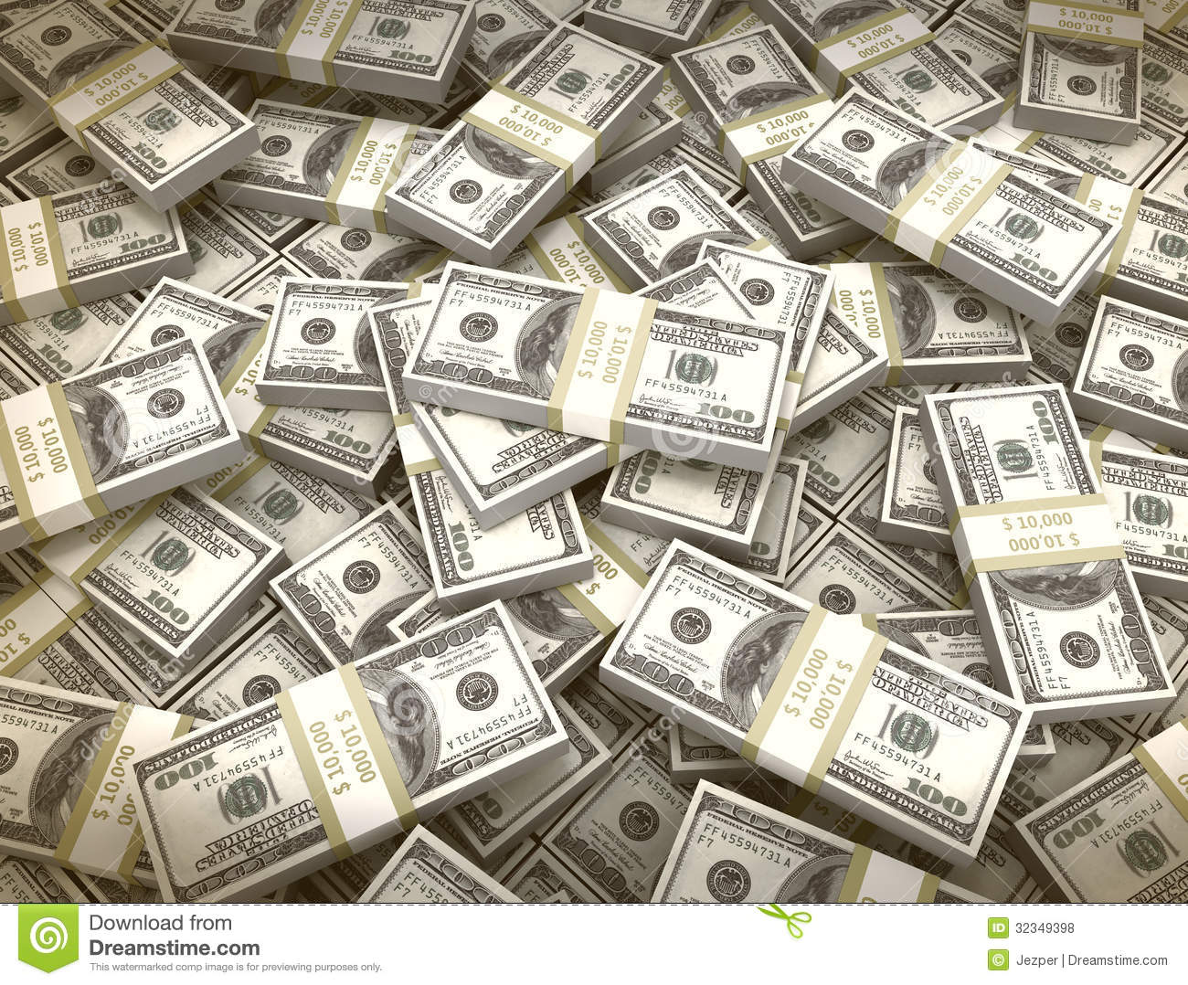 Money Stacks Background Us Currency