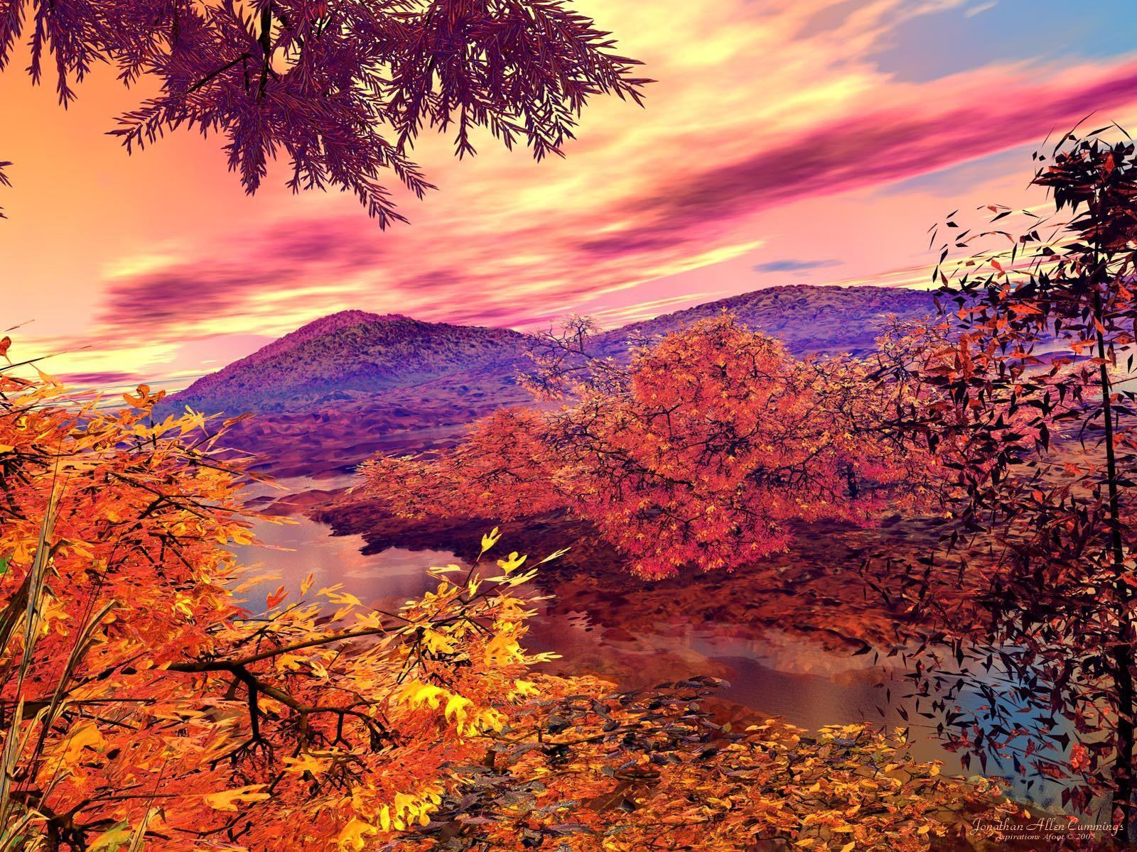 Art Abstract Autumn Wallpaper HD High Resolution