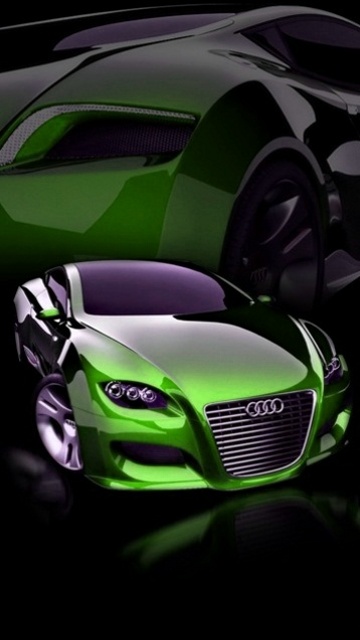 Green Audi Cell Phone Wallpaper HD