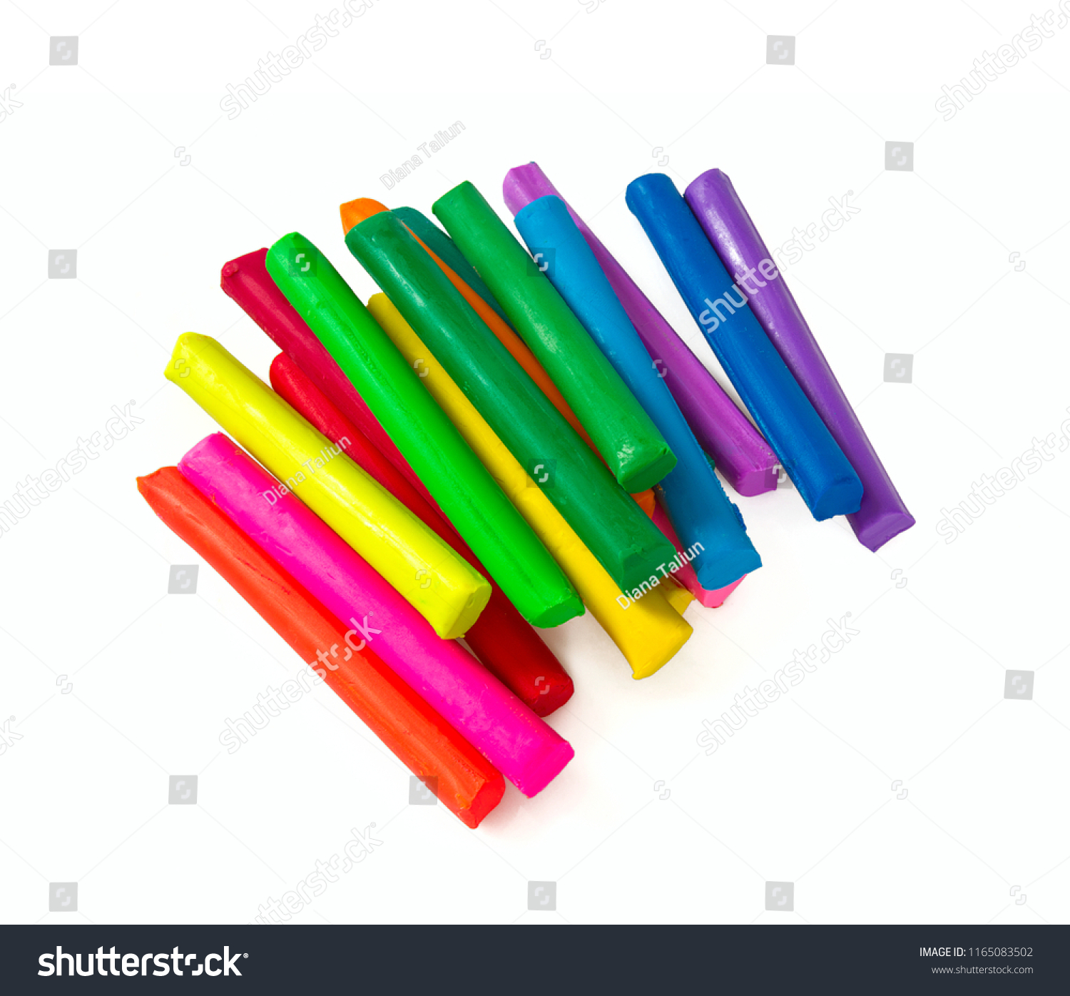 Colorful Playdough On White Background Stock Photo Edit Now