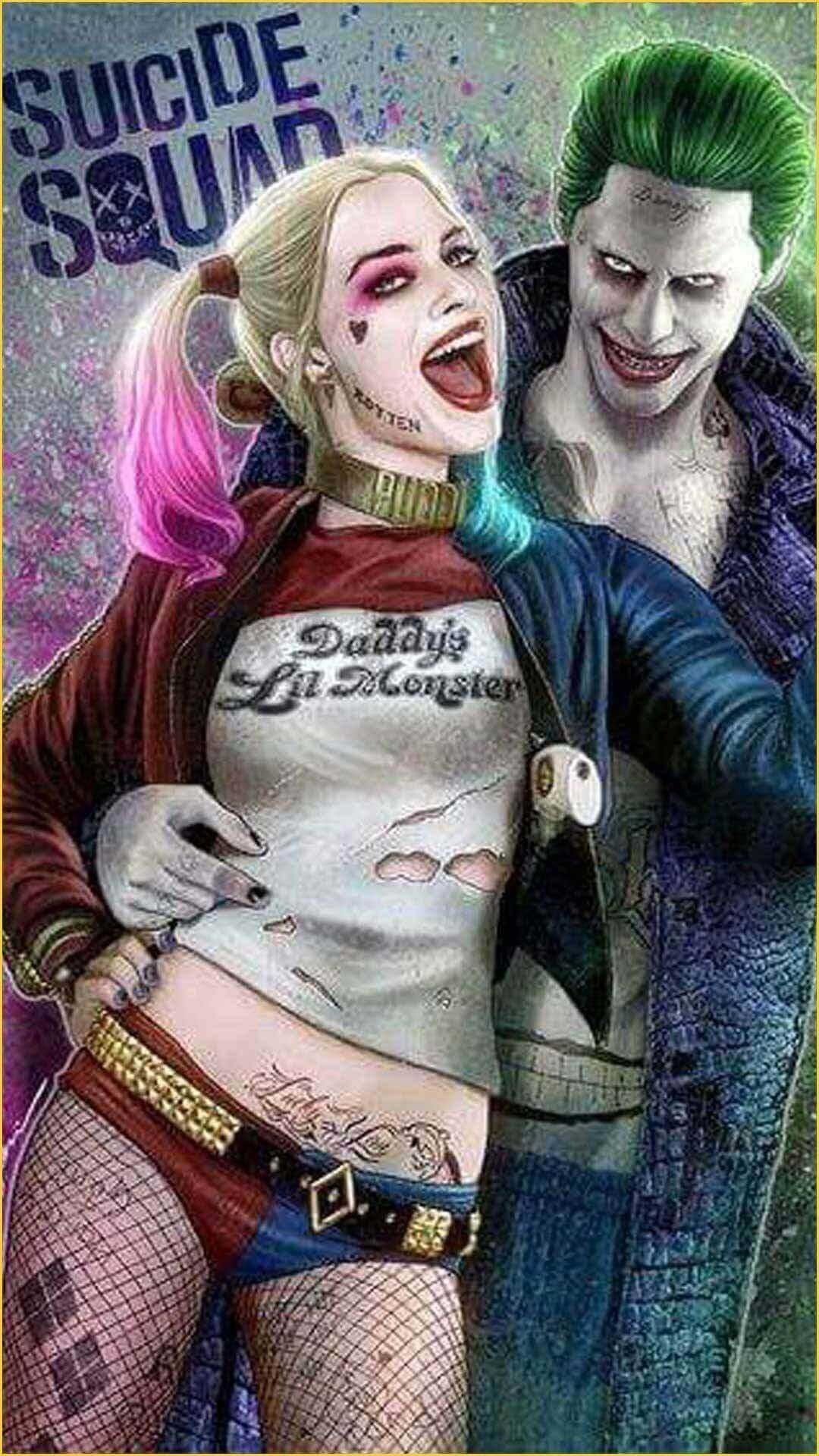 Joker And Harley Quinn Phone Wallpaper Top