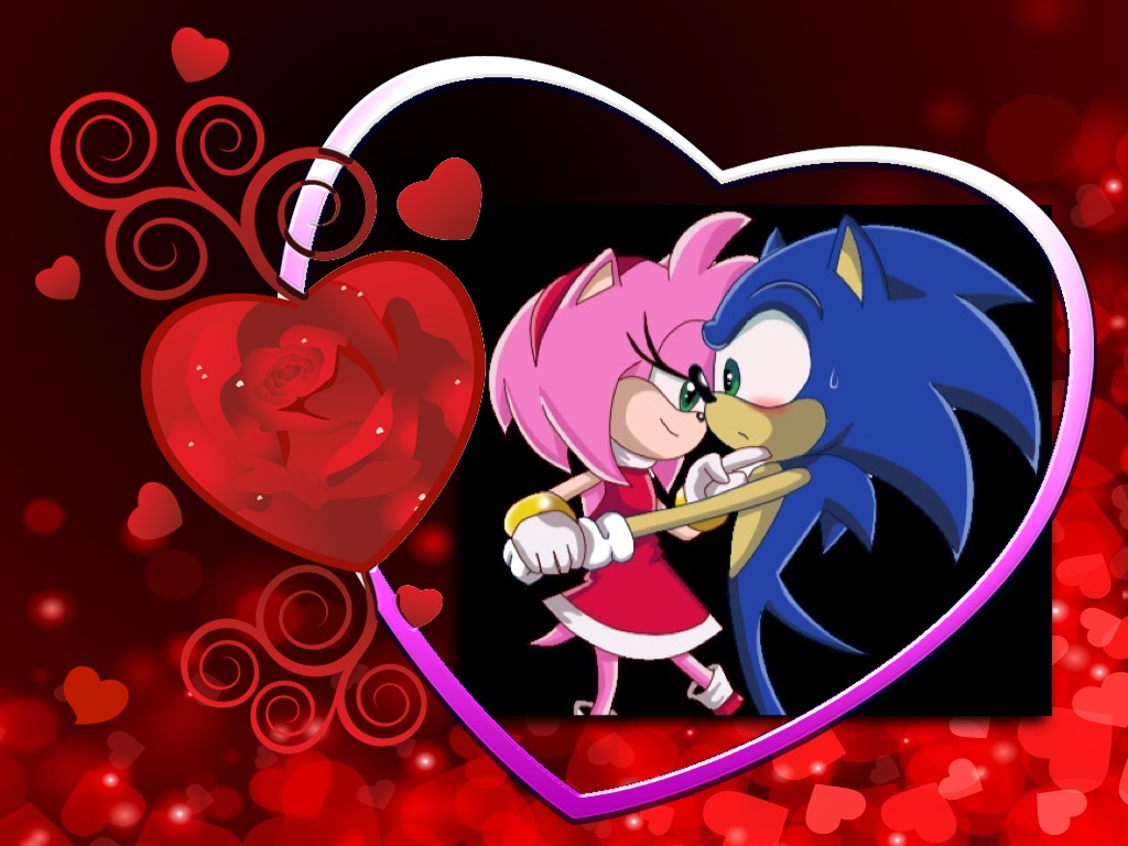 Sonic And Amy S New Valentine Day Wallpaper By Crawfordjenny On