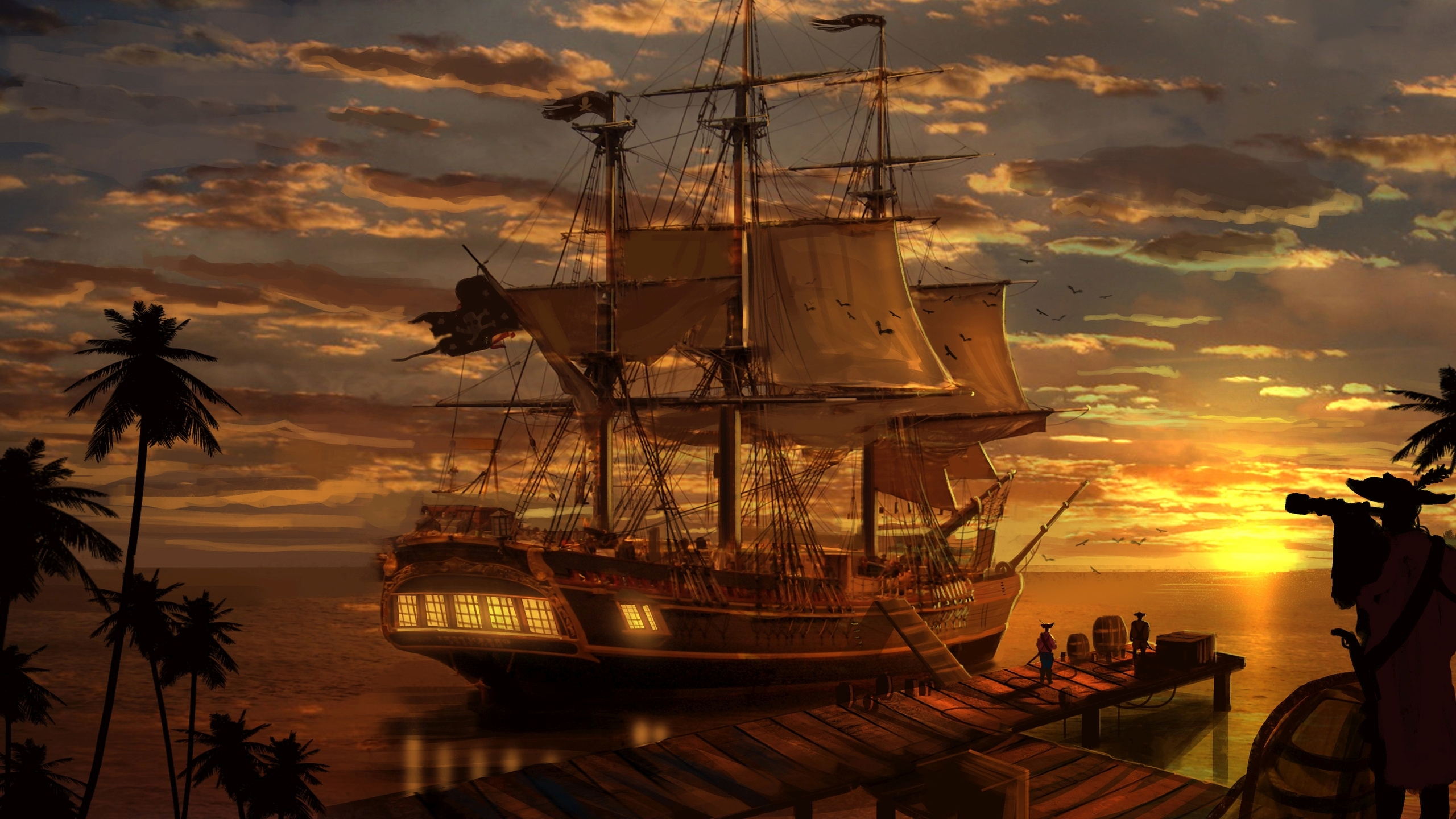Pirate ship wallpaper 24699