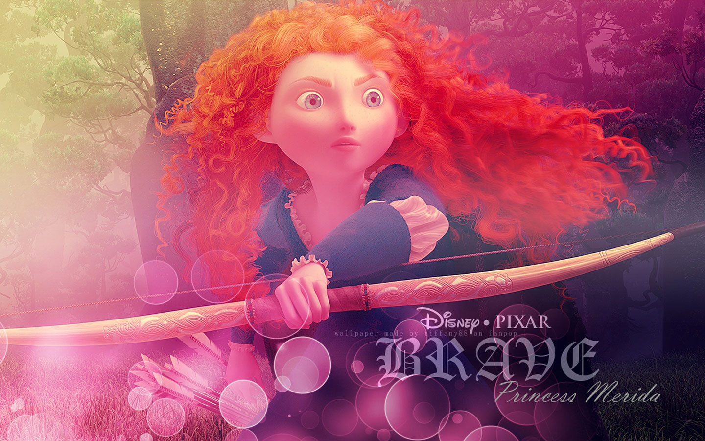 Wallpaper Brave Disney Princess Merida