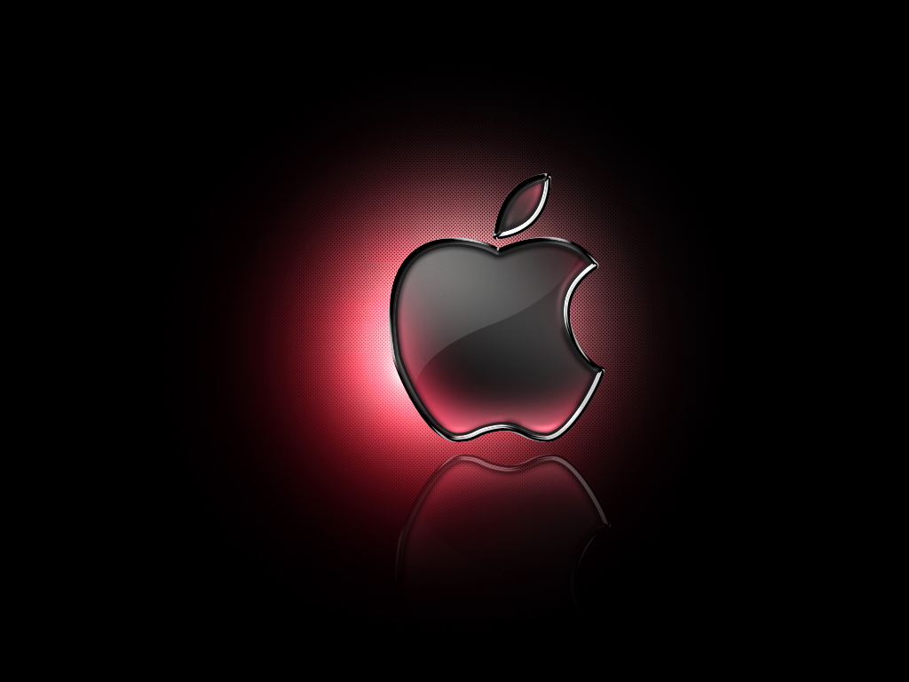 Red Apple Logo iPad wallpaper background fit for your iPad2 and iPad 1024x768