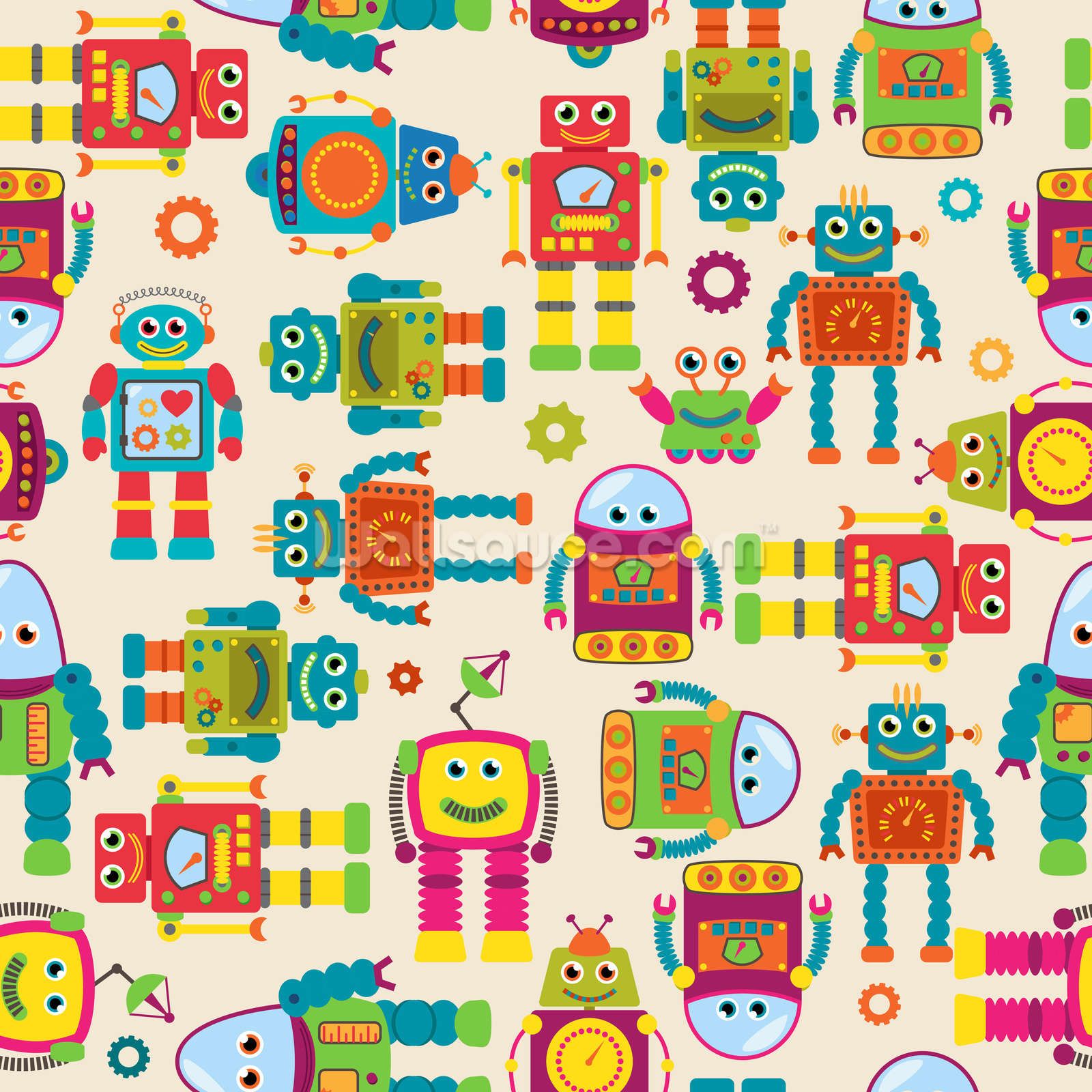 Cute Robots Wallpaper Wallsauce Us In Robot
