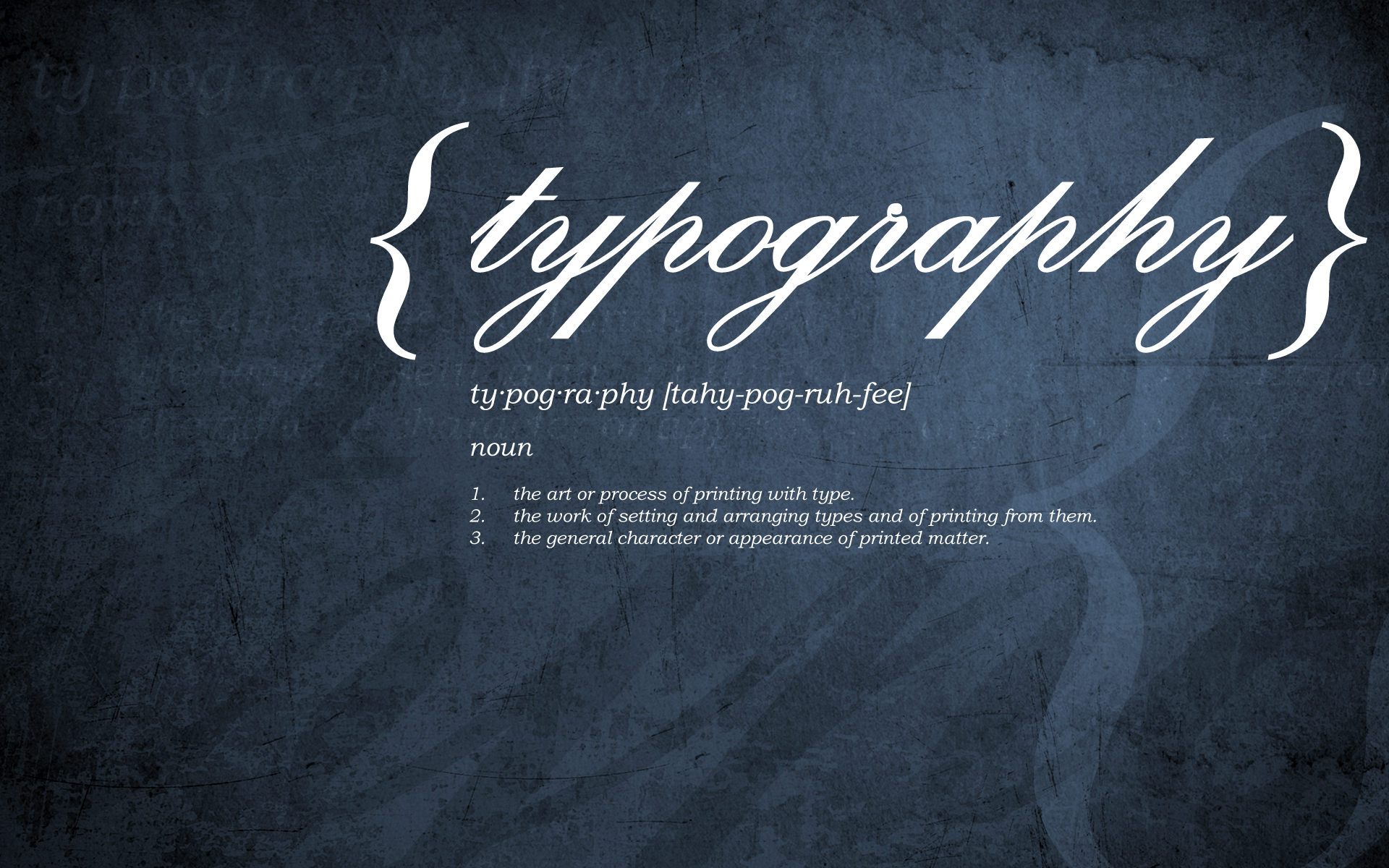 Texturized High Res Typography Wallpaper