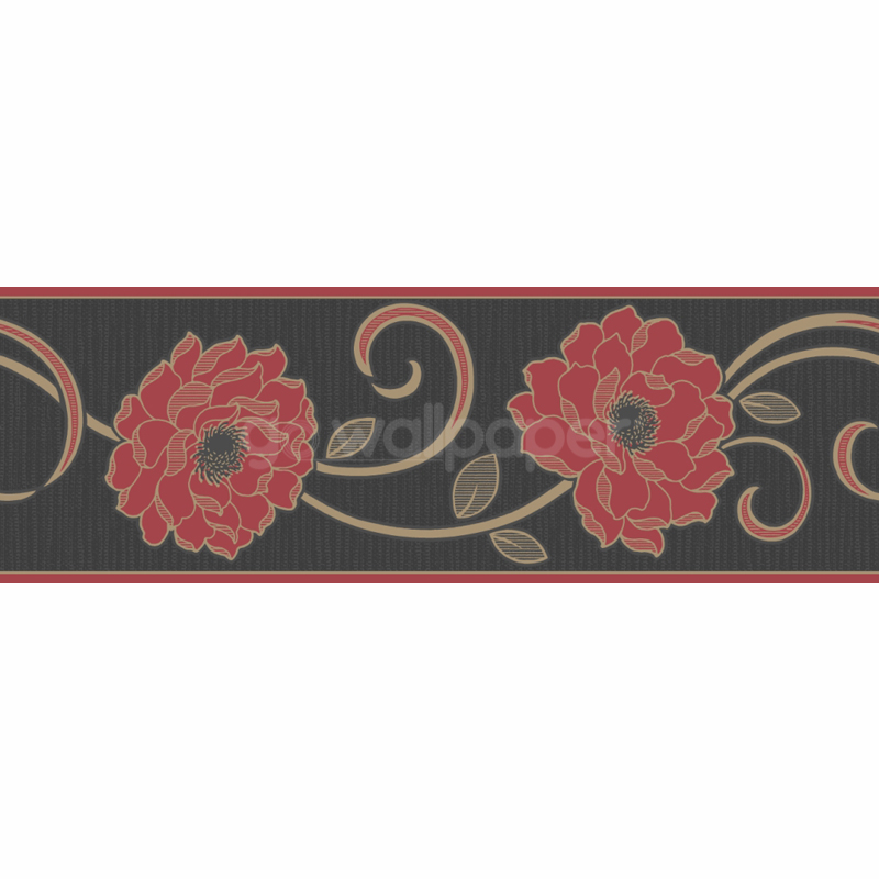 Decor Florentine Wallpaper Border In Red Black And Gold Fdb05659 Html
