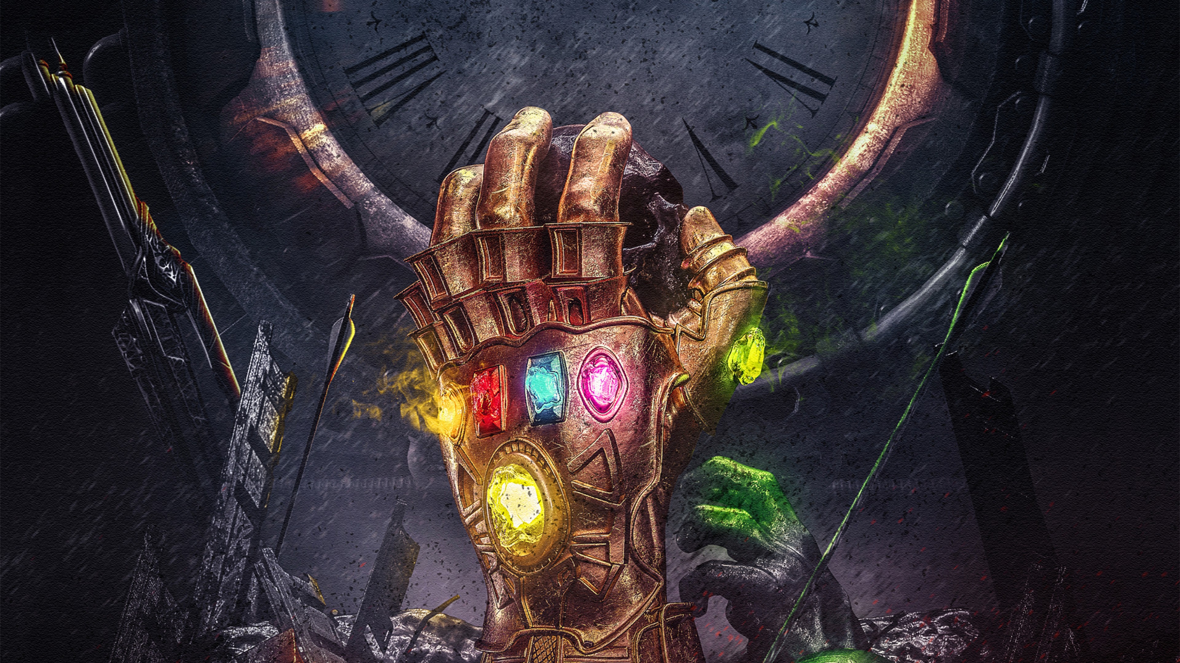4k Infinity Gauntlet Wallpaper Background Image