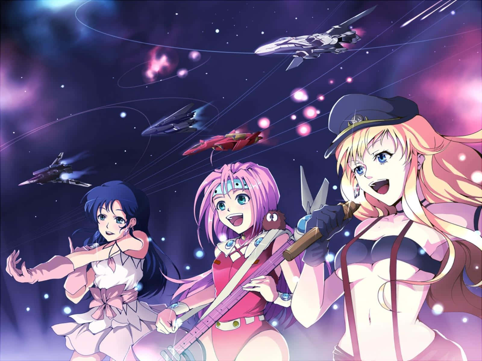 Macross Delta Characters Reunite In An Epic Musical Battle Wallpaper