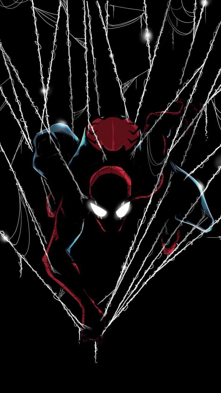 Dark Spider Man Web iPhone Wallpaper In