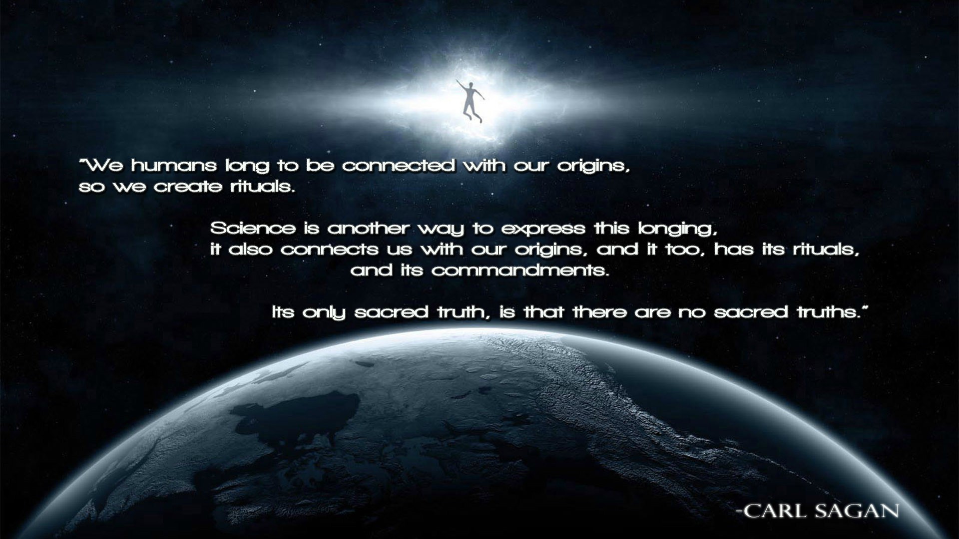 Carl Sagan Origin Truth Science Wallpaper