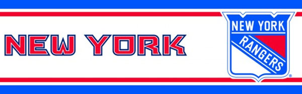 New York Rangers Prepasted Border Hockey Decor Wallpaper Roll