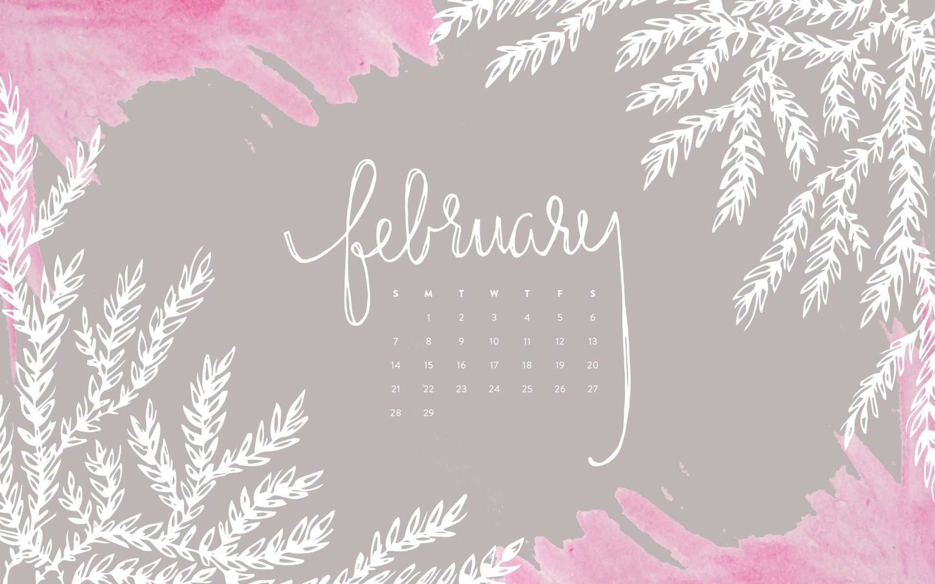 Desktop Wallpapers Calendar February 2018