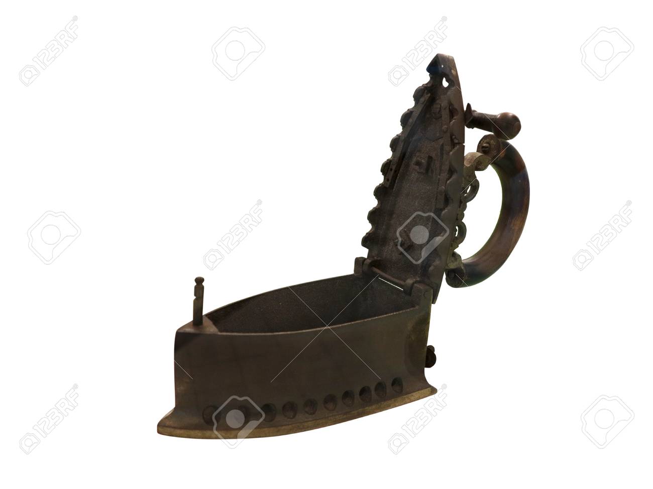 Free download Antique Old Rusty Smoothing Iron Isolated On White
