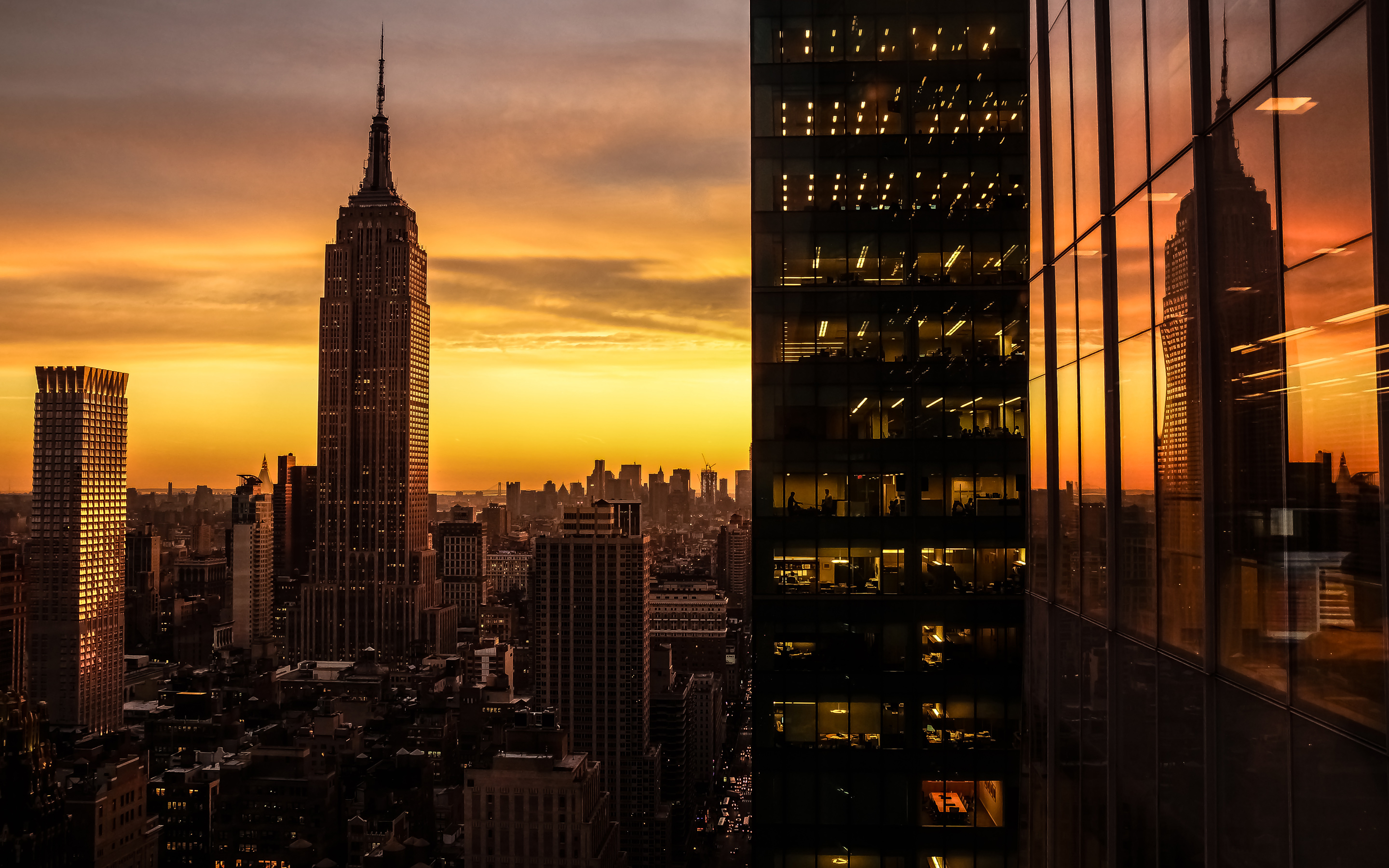 Manhattan New York Usa Skyscrapers HD Wallpaper