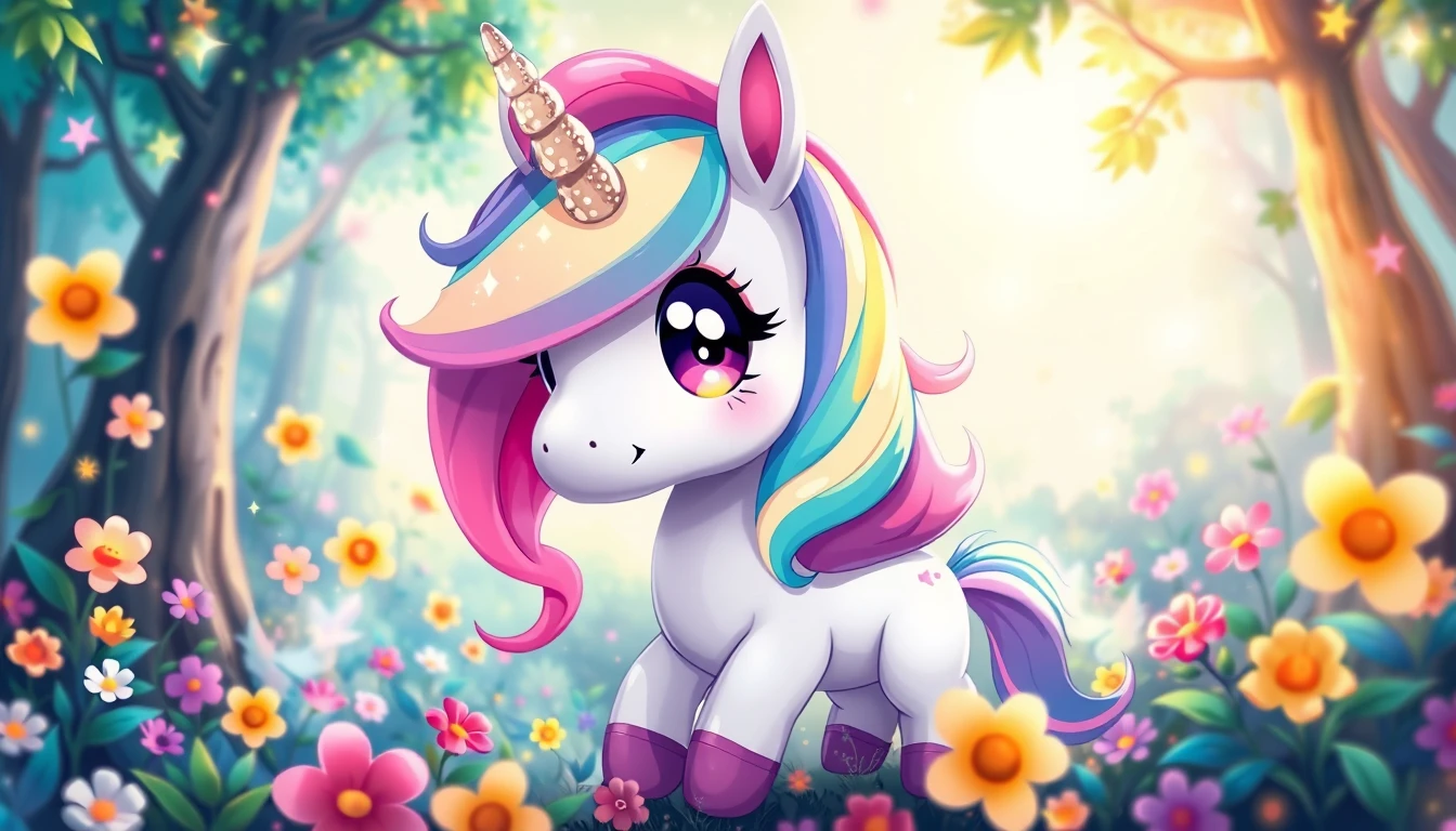 Cute Anime Unicorn Wallpaper