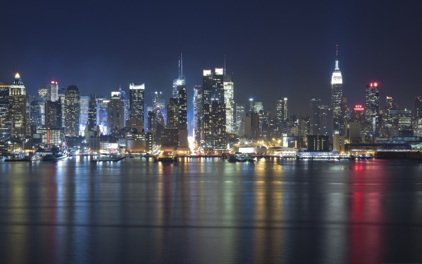 Manhattan Panorama At Night Mac Wallpaper Download Free Mac