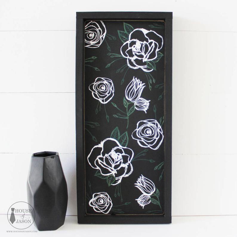 Hand Painted Signs Floral Wall Paper Inspiration Wooden