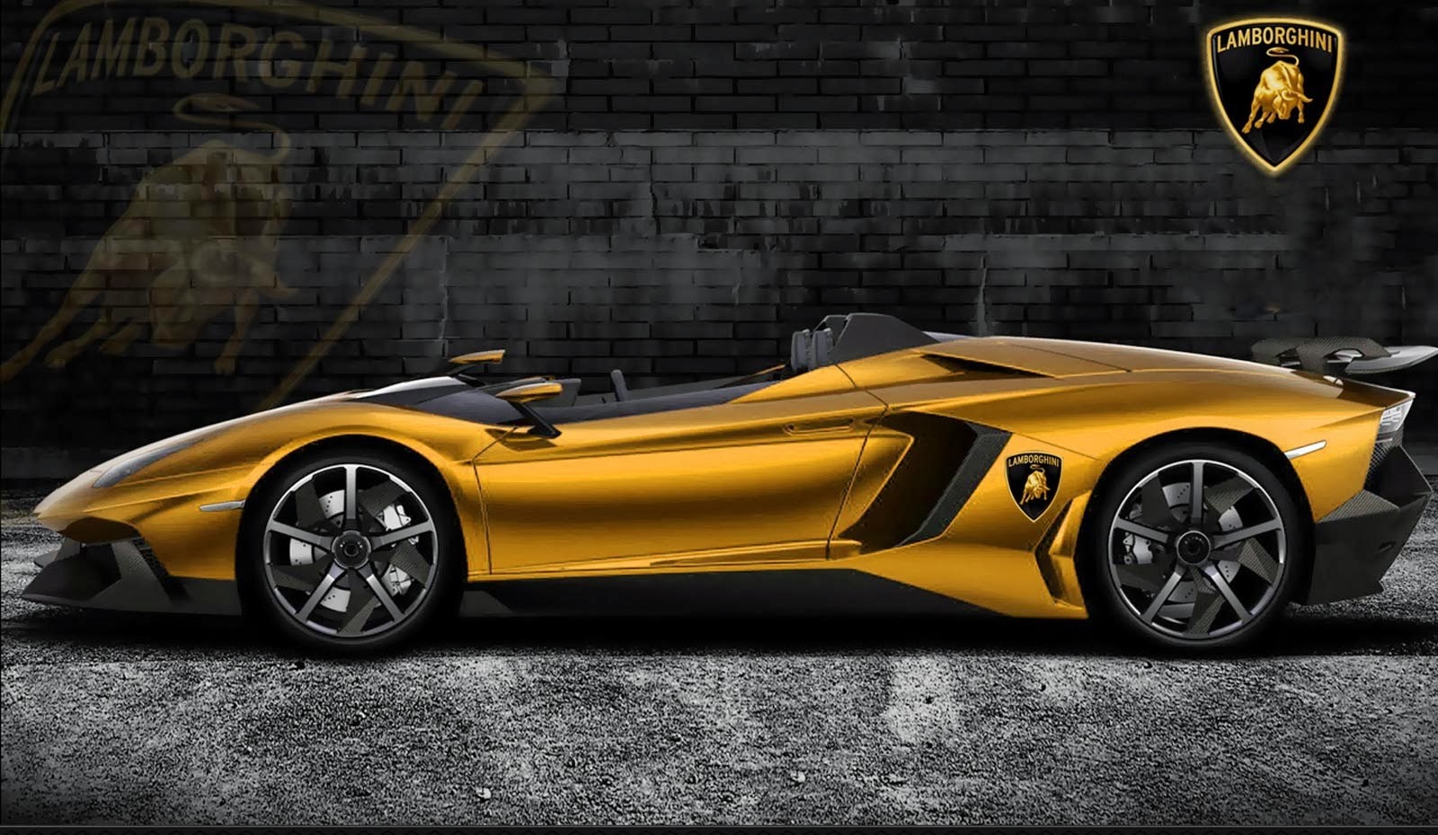 Gold Lamborghini Aventador Exterior Image Just Wele
