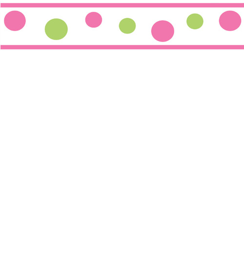 Pink and Green Polka dot wallpaper border by Sweet Jojo Designs 500x524
