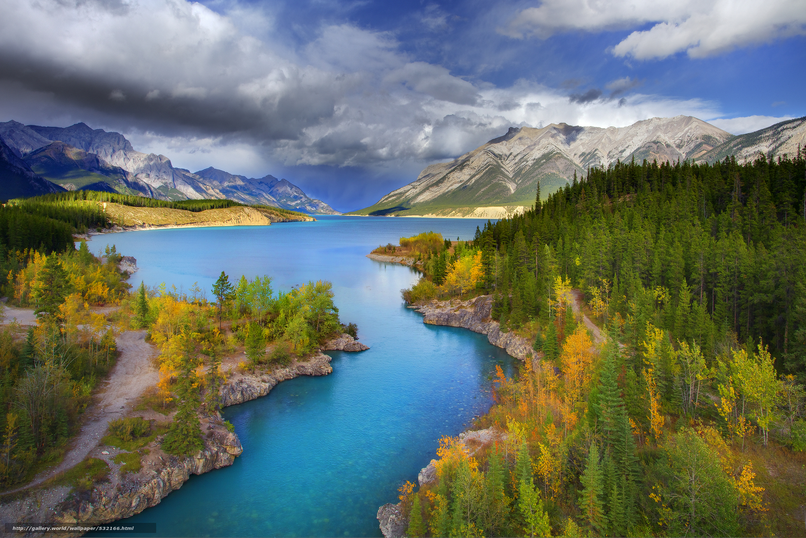 Lake Banff National Park Alberta Canada Desktop Wallpaper