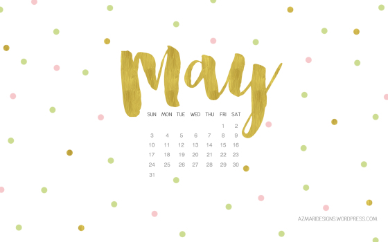 May Desktop Wallpaper Calendar Azmari Designs