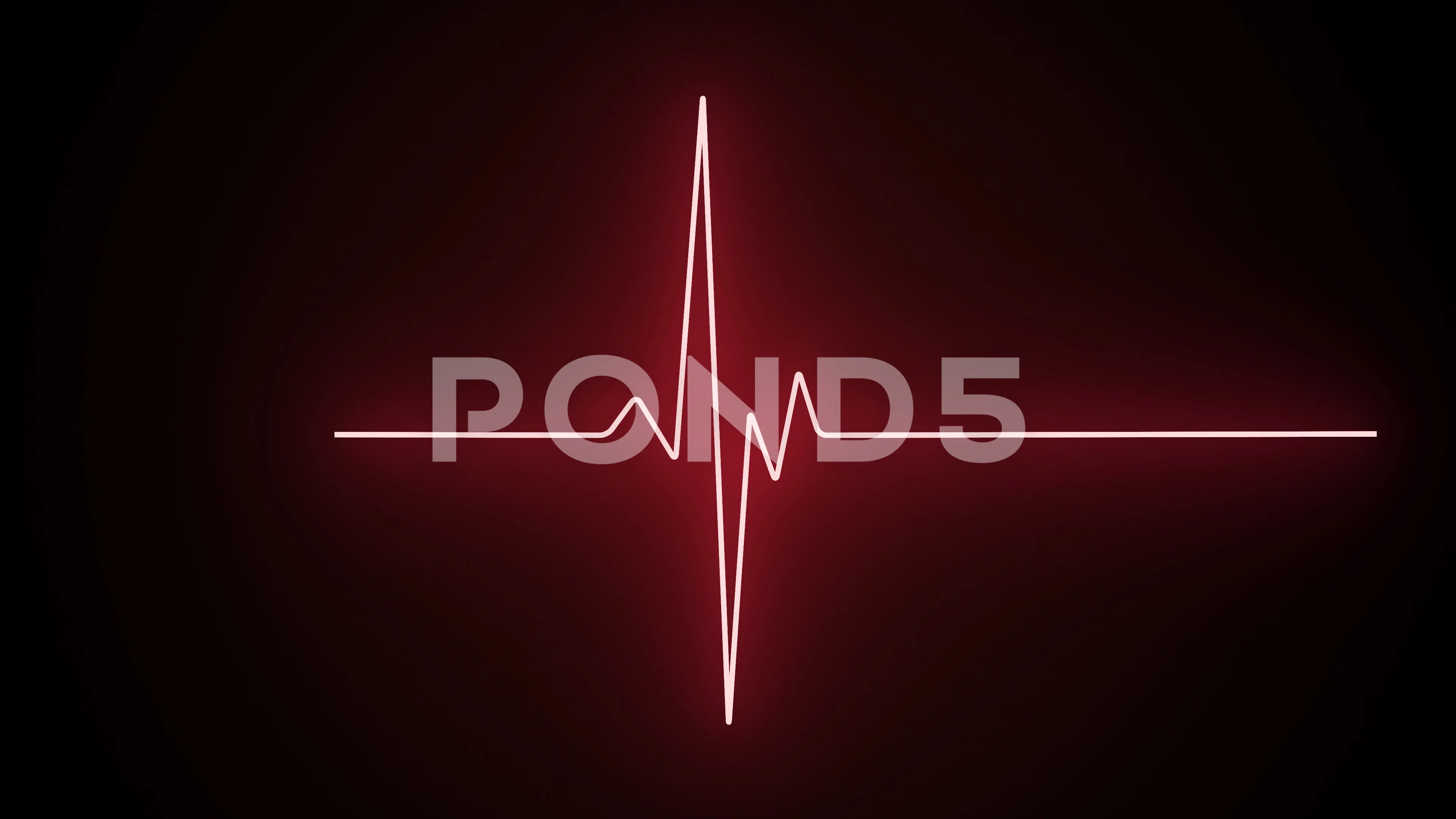 Neon Heartbeat Black Background 4k Prevstill Wallpaper