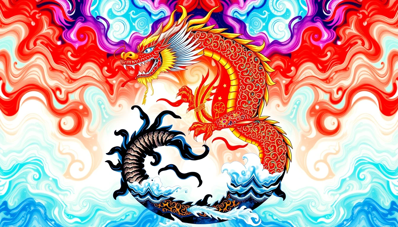 Dragon Yin Yang Wallpaper