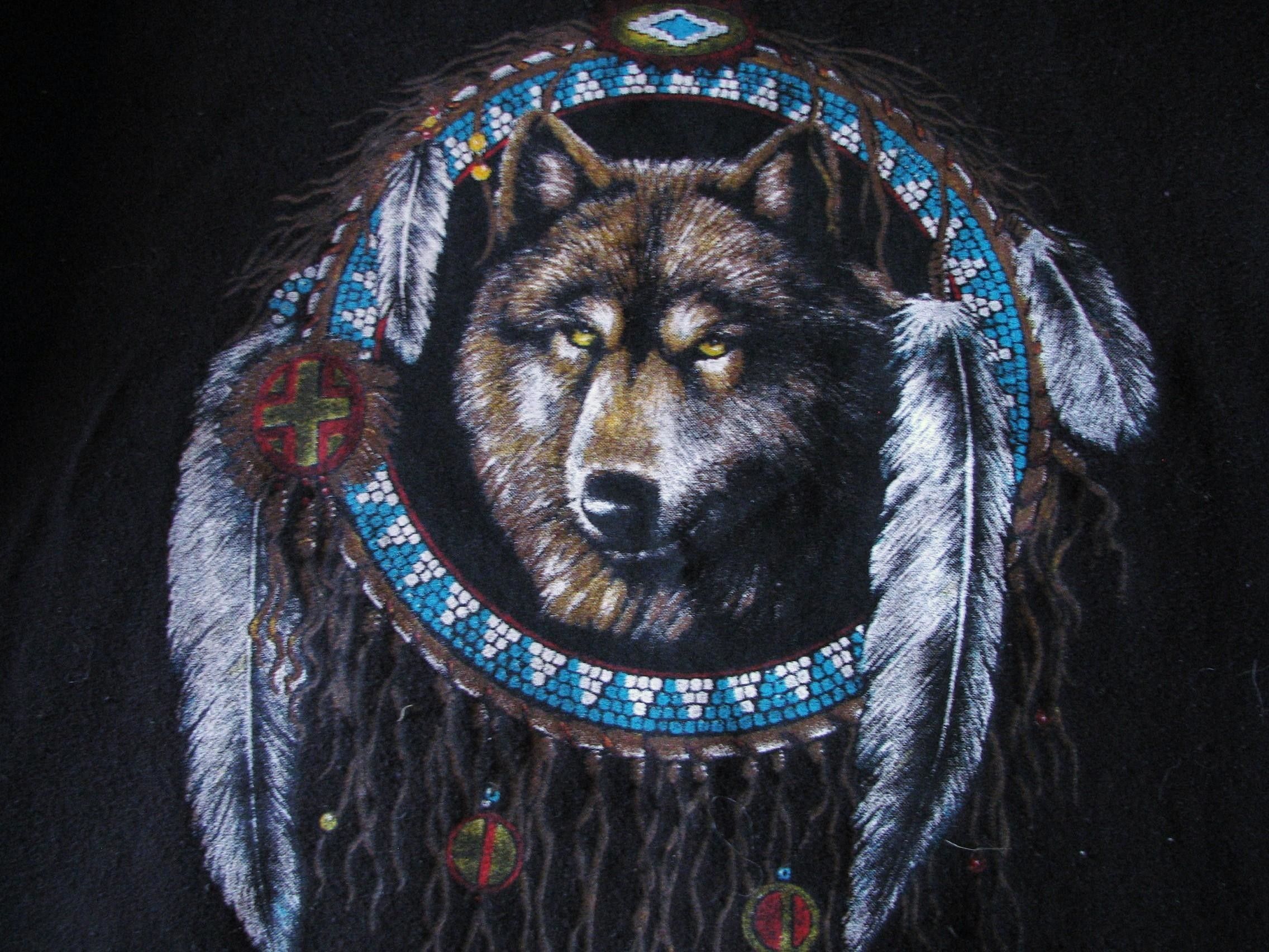 Native American Wolves Wallpaper