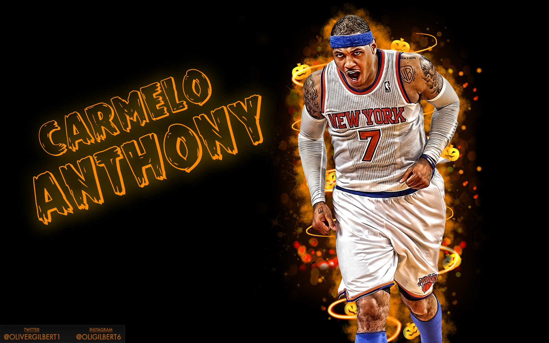 Carmelo Anthony Halloween Wallpaper by Hecziaa on