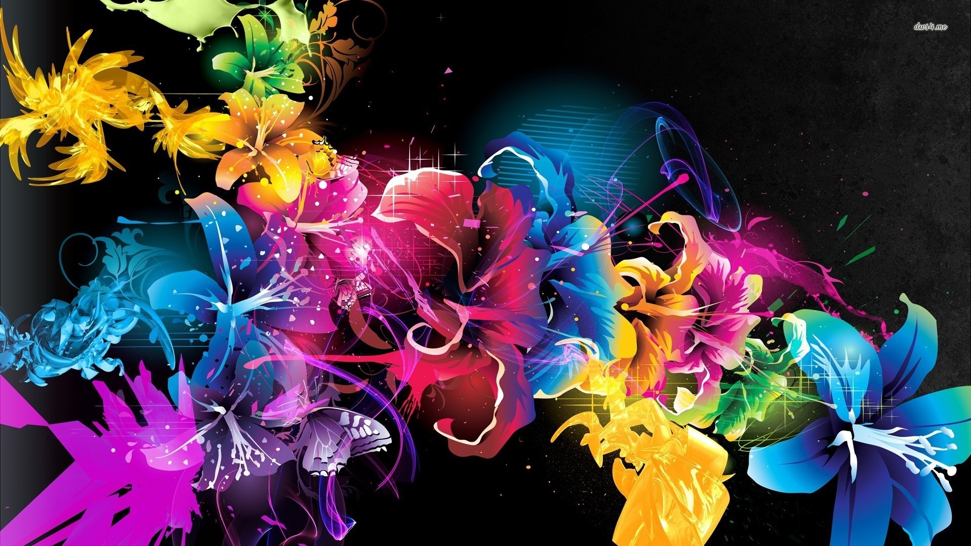 Colorful Hibiscus Wallpaper
