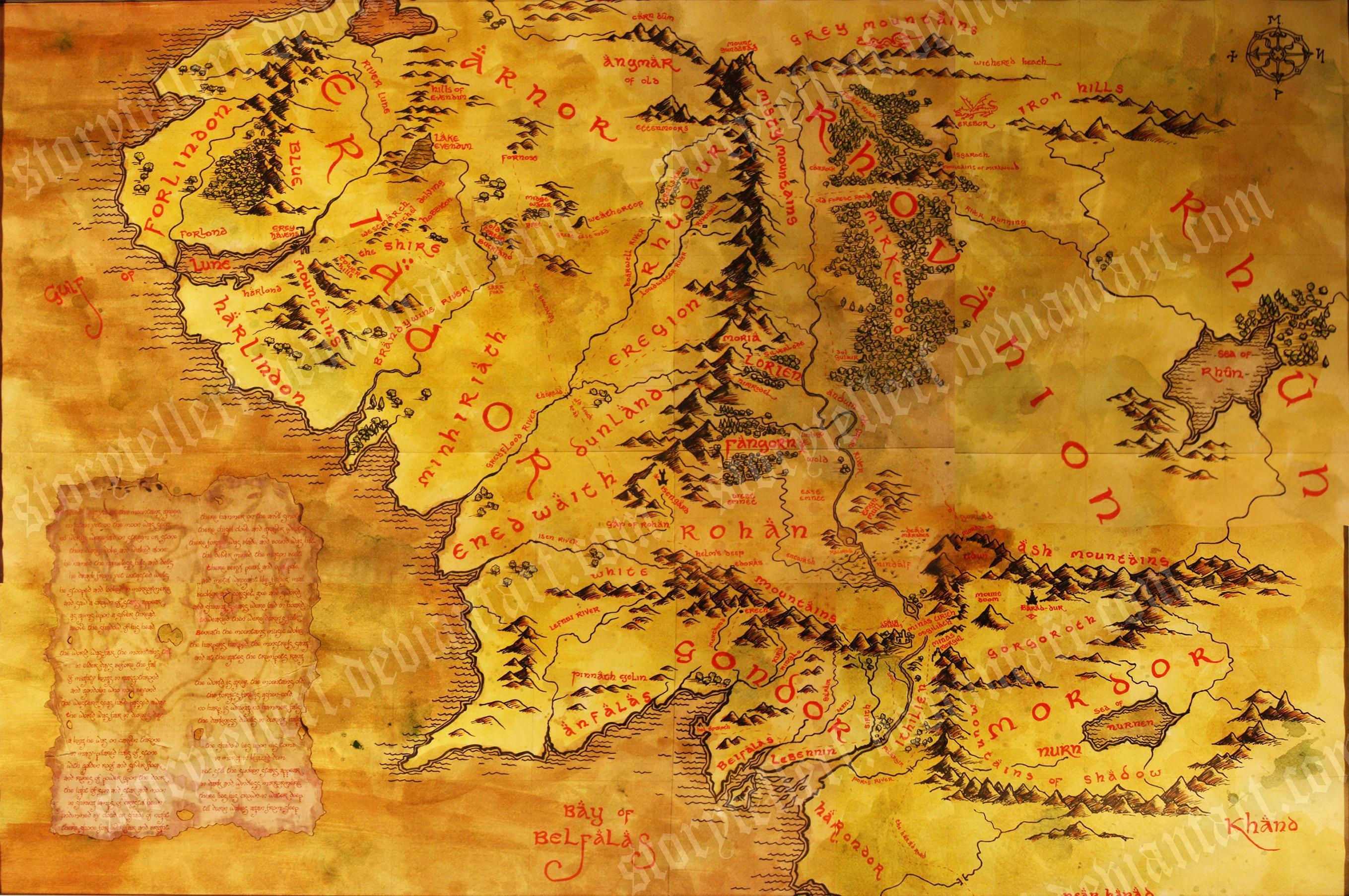Free Download Map Of Middle Earth Wallpapers 2718x1806 For Your 