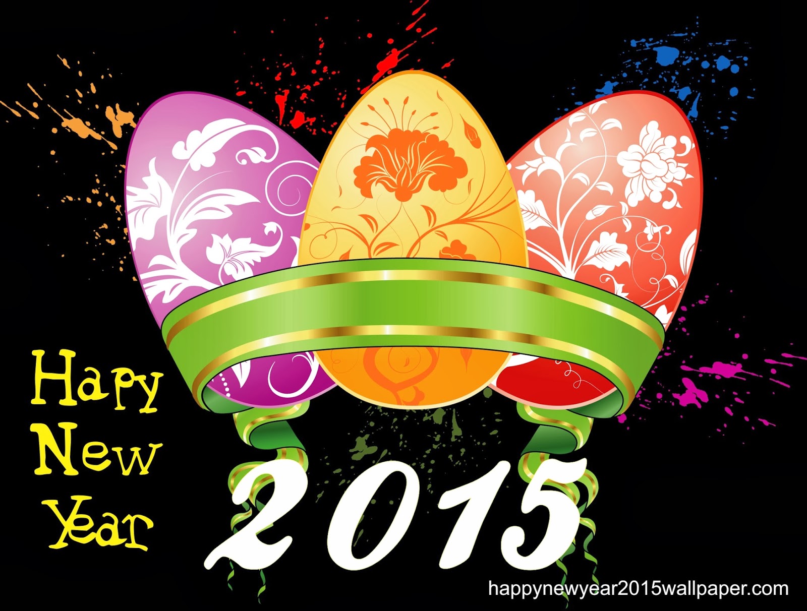 Happy New Year Widescreen Wallpaper