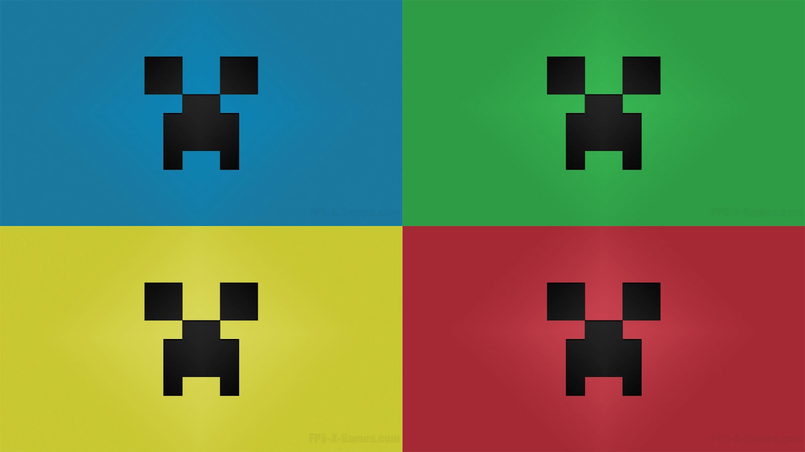 Primary Color Minecraft Creeper Desktop Wallpaper X Pixels